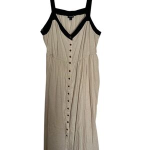 Elegant Cream Button-Down Dress